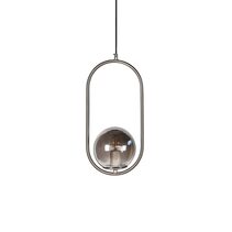 Lucy 1 Light Oval Pendant Small Nickel - LUCY OVAL SMNK