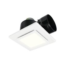 Sarico Square Large Exhaust Fan With 15W LED Light White / Tri-Colour - 22376/05