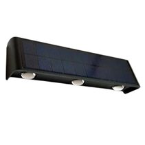Solar Up & Down LED Wall Light Black / Warm White - SLDWL328/BLK