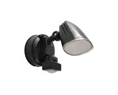 Clarion 10W LED Single Head Polycarbonate Coastal Spotlight With Sensor Black / Tri-Colour - CLARION EX1S-BK