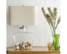 Fillable Bottle Lamp With Linen Shade - OWDU0013